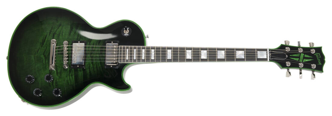 Les Paul Axcess Custom Figured Electric Guitar with Hardshell Case - Green Widow