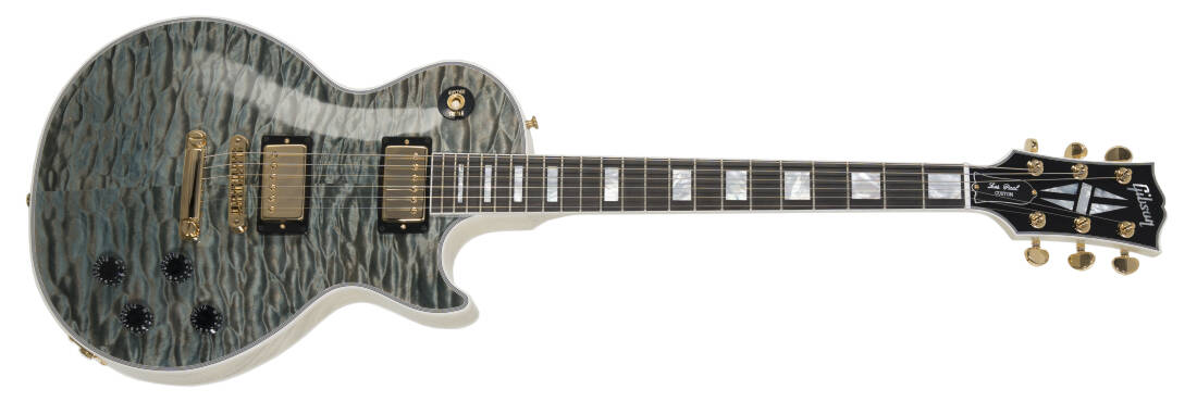 Les Paul Custom 7A Quilt Electric Guitar with Hardshell Case - Ocean Blue