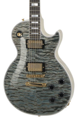 Les Paul Custom 7A Quilt Electric Guitar with Hardshell Case - Ocean Blue