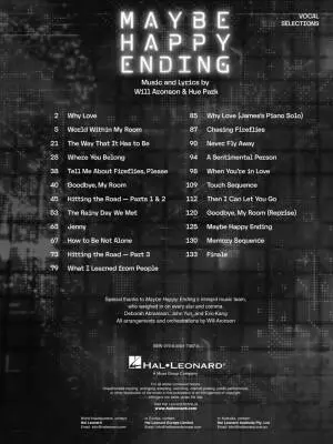 Maybe Happy Ending: Vocal Selections - Aronson/Park - Vocal/Piano - Book