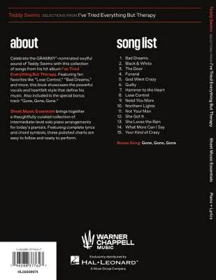 Selections from I\'ve Tried Everything But Therapy - Swims - Piano/Lyrics - Book