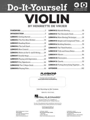 Do-It-Yourself: Violin - Vrijer - Violin - Book/Audio/Video