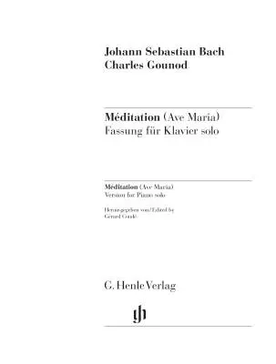 Meditation (Ave Maria) - Gounod/Bach - Piano - Book