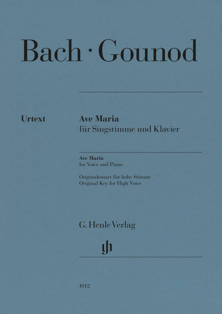 Ave Maria - Bach/Gounod - High Voice/Piano - Sheet