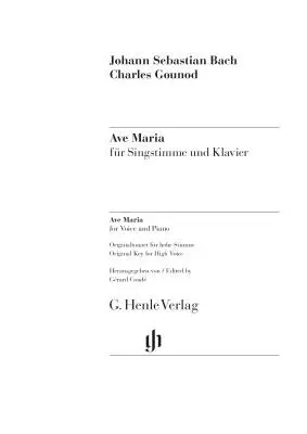 Ave Maria - Bach/Gounod - High Voice/Piano - Sheet