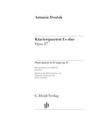 Piano Quartet E-Flat Major, Op. 87 - Dvorak/Jost - Piano Quartet - Parts