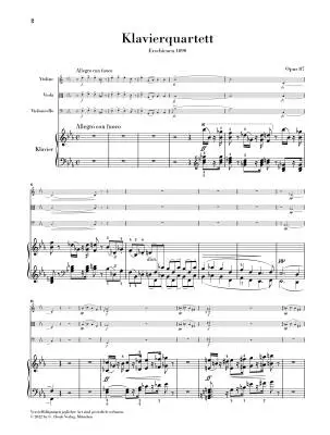 Piano Quartet E-Flat Major, Op. 87 - Dvorak/Jost - Piano Quartet - Parts