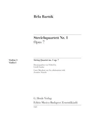 String Quartet No. 1, Op. 7 - Bartok/Somfai - Parts Set