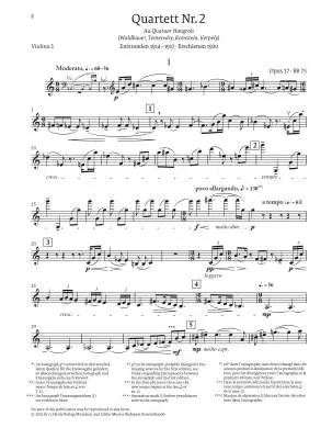 String Quartet No. 2, Op. 17 - Bartok/Somfai - Parts Set