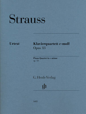 G. Henle Verlag - Piano Quartet in C Minor Op. 13 - Strauss/Jost - Parts Set