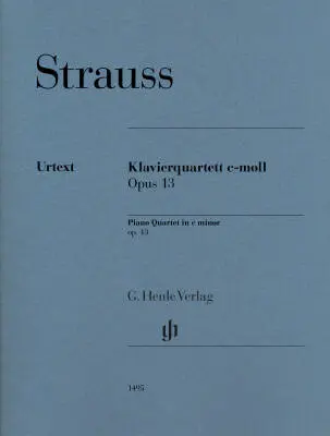 G. Henle Verlag - Piano Quartet in C Minor Op. 13 - Strauss/Jost - Parts Set