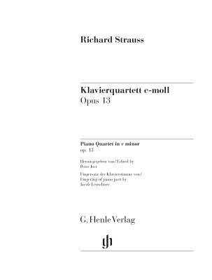 Piano Quartet in C Minor Op. 13 - Strauss/Jost - Parts Set