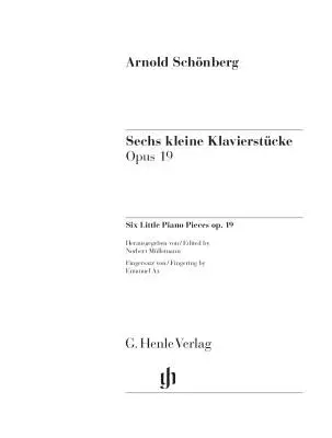 Six Little Piano Pieces, Op.19 - Schoenberg/Mullemann - Piano - Book