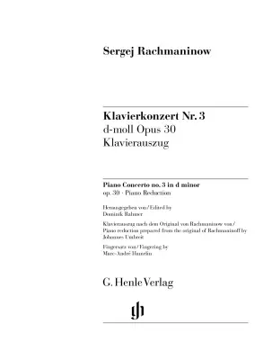 Piano Concerto No. 3, Op. 30 in D minor - Rachmaninoff/Rahmer - 2P4H - Book