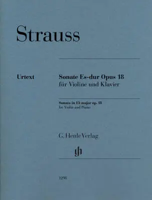 G. Henle Verlag - Violin Sonata in E-flat Major, Op. 18 - Strauss/Kramer - Violin/Piano - Book