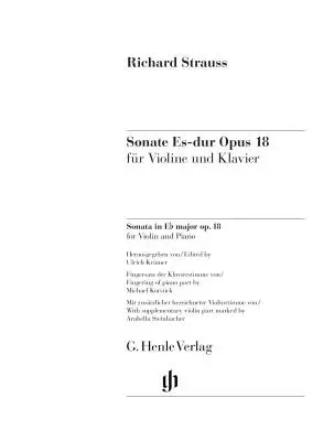 Violin Sonata in E-flat Major, Op. 18 - Strauss/Kramer - Violin/Piano - Book