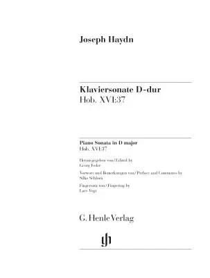 Sonata in D Major Hob XVI:37 - Haydn/Feder - Piano - Book