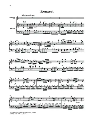 Concerto in B-Flat Major - Stamitz/Pfeffer - Clarinet/Piano - Book