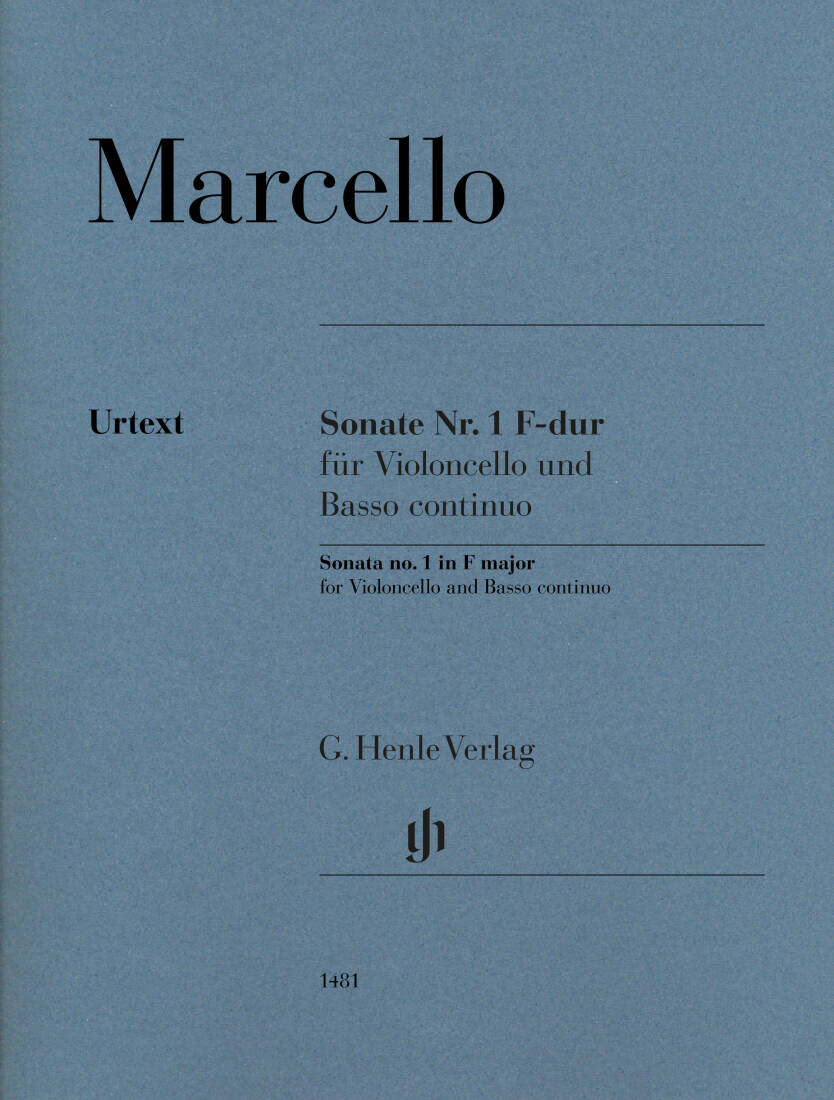 Sonata No. 1 in F Major - Marcello/Oppermann - Cello/Piano - Book