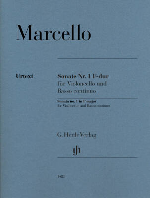 G. Henle Verlag - Sonata No. 1 in F Major - Marcello/Oppermann - Cello/Piano - Book