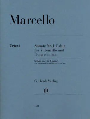 G. Henle Verlag - Sonata No. 1 in F Major - Marcello/Oppermann - Cello/Piano - Book
