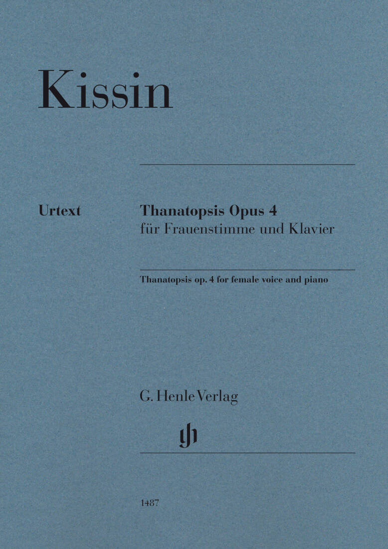 Thanatopsis, Op. 4 - Kissin - Female Voice/Piano - Book