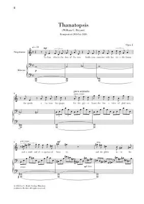 Thanatopsis, Op. 4 - Kissin - Female Voice/Piano - Book