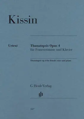 G. Henle Verlag - Thanatopsis, Op. 4 - Kissin - Female Voice/Piano - Book