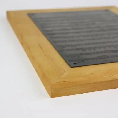 Original Engraving Plate Beethoven Mounted with Wooden Frame