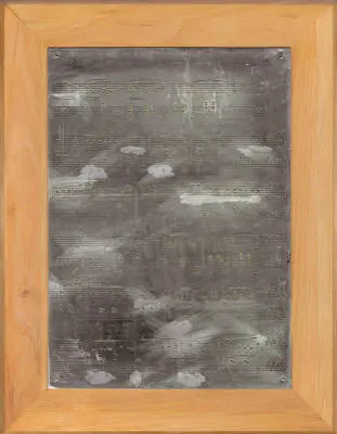 G. Henle Verlag - Original Engraving Plate Beethoven Mounted with Wooden Frame