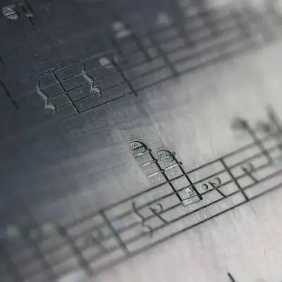 Original Engraving Plate Beethoven Mounted with Wooden Frame