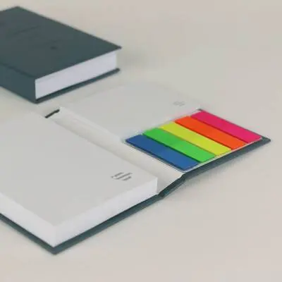 Henle Sticky Notes with Neon Adhesive Foil Markers