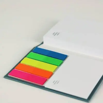 Henle Sticky Notes with Neon Adhesive Foil Markers