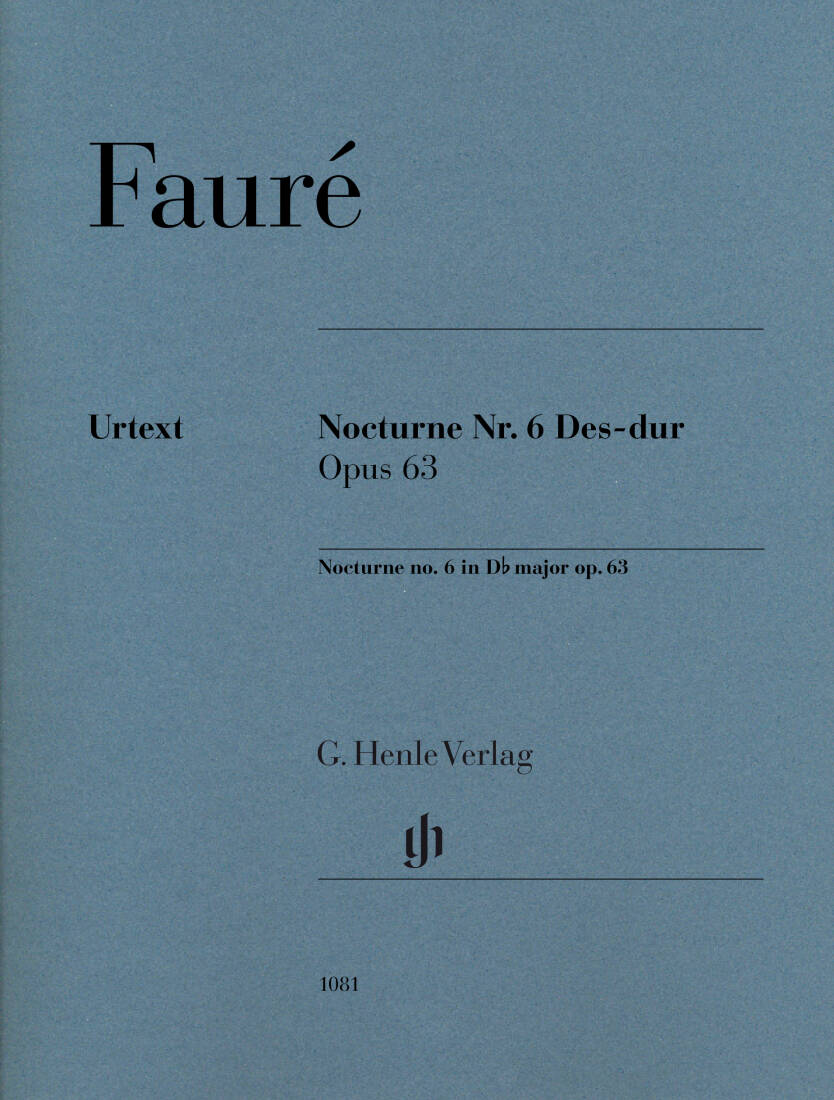 Nocturne No. 6 in D-Flat Major Op. 63 - Faure/Loy - Piano - Sheet