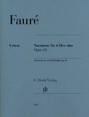 G. Henle Verlag - Nocturne No. 6 in D-Flat Major Op. 63 - Faure/Loy - Piano - Sheet