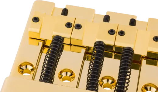 HiMass 4-String Bass Bridge Assembly with Zinc Saddles - Gold