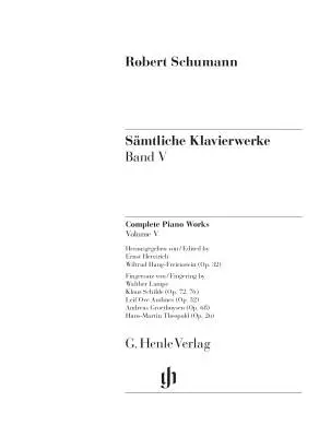 Complete Piano Works, Volume 5 - Schumann - Book - Hardcover