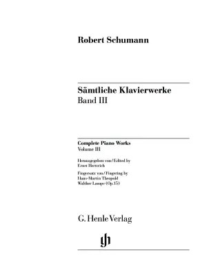 Complete Piano Works, Volume 3 - Schumann - Book - Hardcover