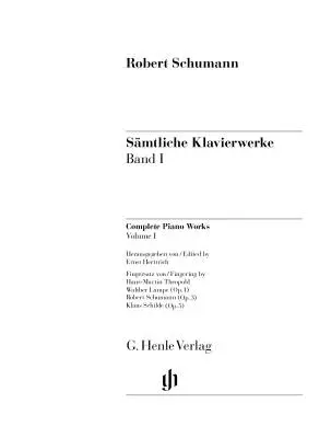 Complete Piano Works, Volume 1 - Schumann - Book - Hardcover