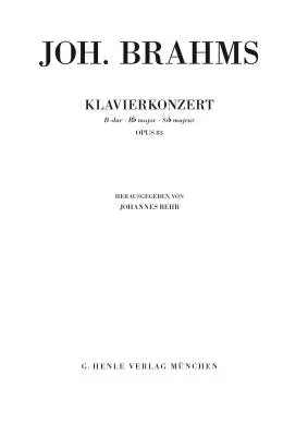 Piano Concerto No. 2 in B-flat Major, Op. 83 - Brahms - Study Score