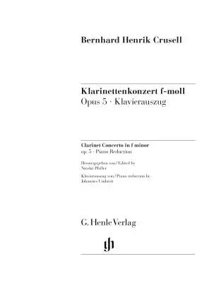 Concerto in F Minor, Op. 5 - Crusell - Clarinet/Piano - Book