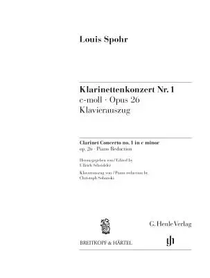 Concerto No. 1 in C minor, Op. 26 - Spohr - Clarinet/Piano - Book