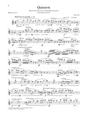 Clarinet Quintet in A Major Op. 146 - Reger/Kube - Parts Set