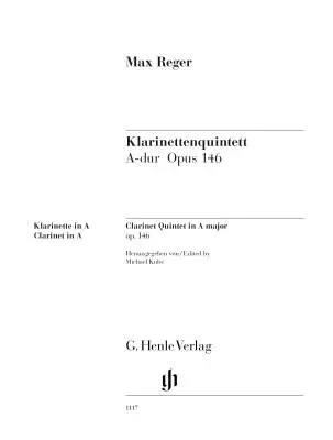 Clarinet Quintet in A Major Op. 146 - Reger/Kube - Parts Set