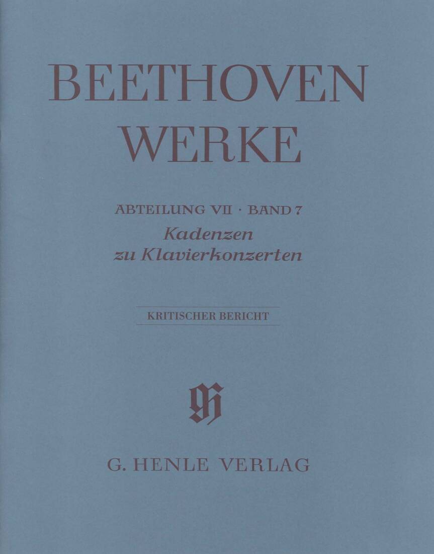 Cadenzas in the Piano Concertos - Beethoven - Piano - Book