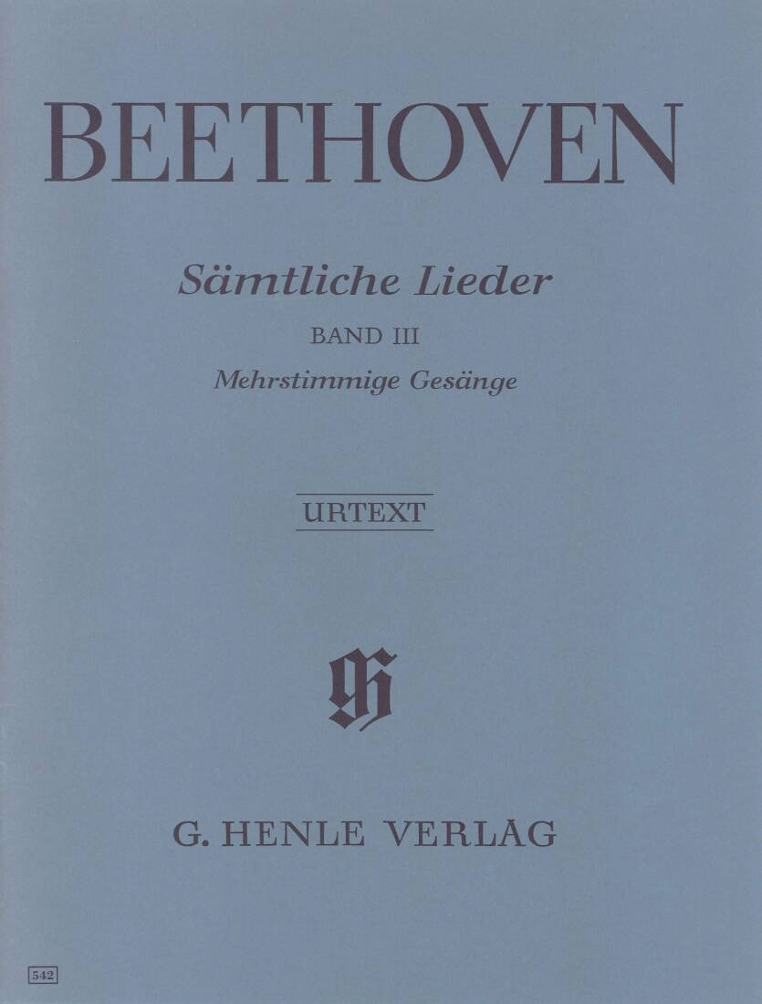 Complete Songs, Volume 3 - Beethoven/Luhning - Voice/Piano - Book