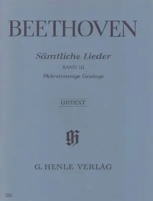 G. Henle Verlag - Complete Songs, Volume 3 - Beethoven/Luhning - Voice/Piano - Book