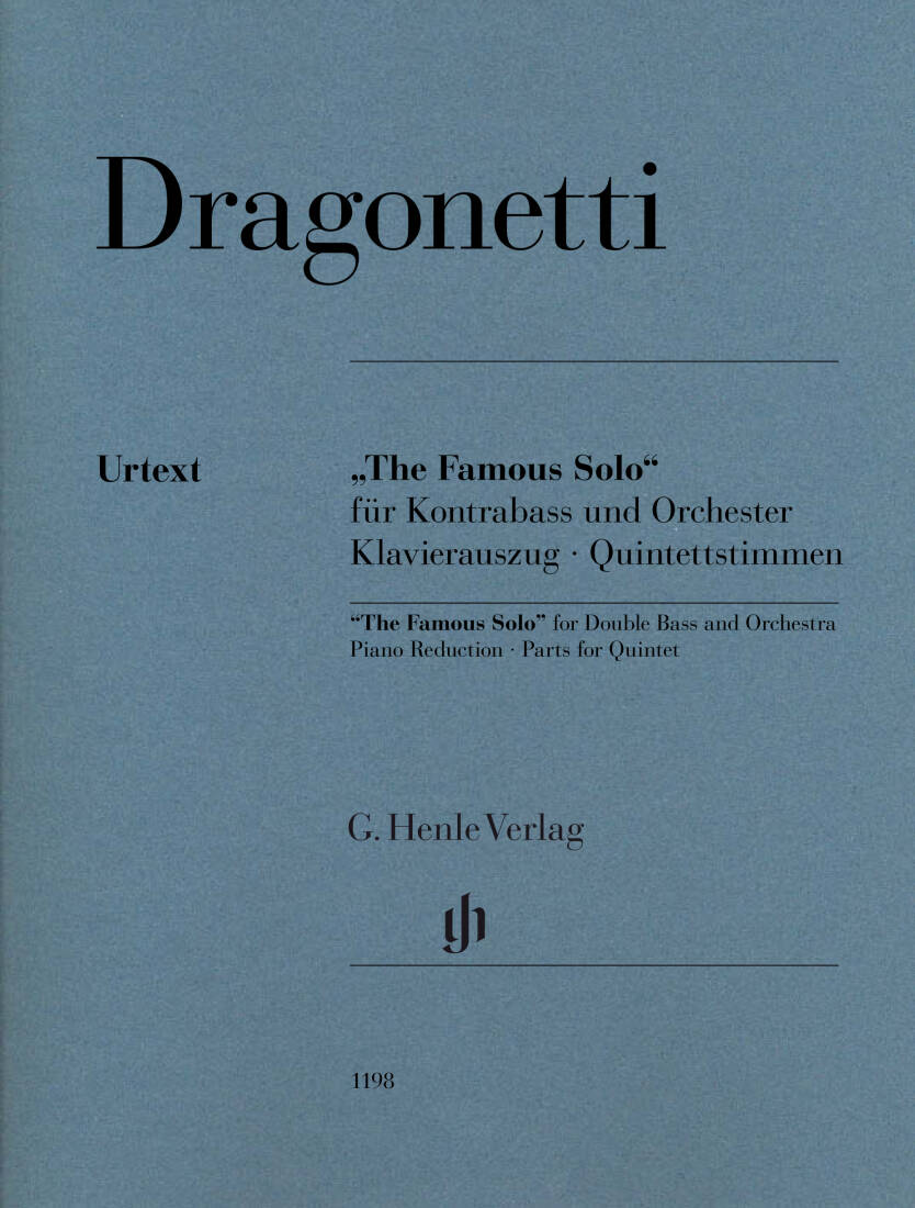 The Famous Solo - Dragonetti - String Quintet - Parts