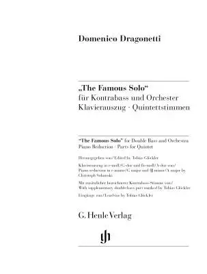 The Famous Solo - Dragonetti - String Quintet - Parts