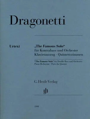 G. Henle Verlag - The Famous Solo - Dragonetti - String Quintet - Parts